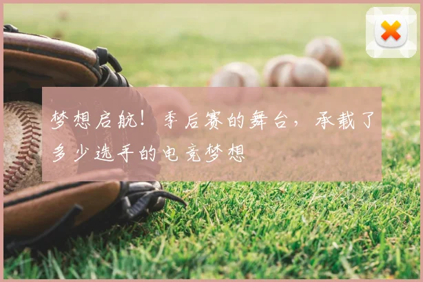 梦想启航！季后赛的舞台，承载了多少选手的电竞梦想